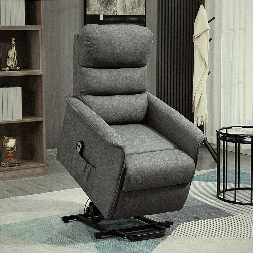 Electric Power Lift Recliner Chair for Elderly with Remote Gray